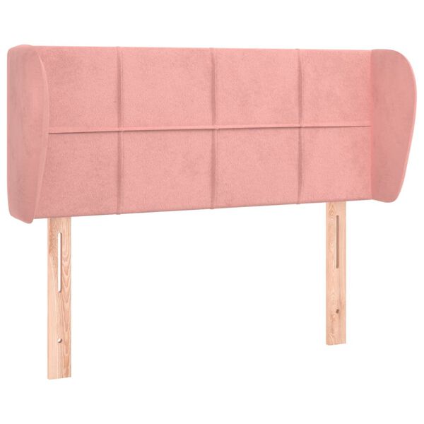 vidaXL T&ecirc;te de lit avec oreilles Rose 83x23x78/88 cm Velours