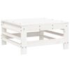 vidaXL Salon de jardin 3 pcs blanc bois massif de pin