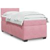 vidaXL Sommier &agrave; lattes de lit avec matelas Rose 90x190 cm Velours