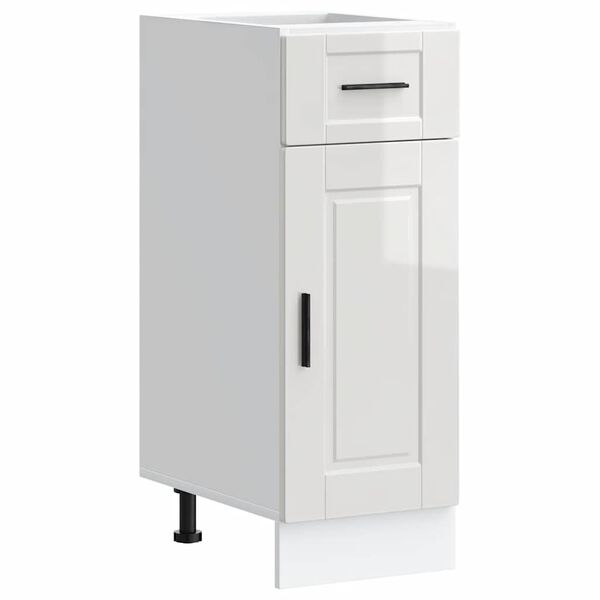 vidaXL Armoire de cuisine Porto blanc brillant bois ingénierie
