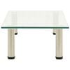 322763 vidaXL TV Stand Transparent 60x35x17 cm Tempered Glass