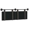 vidaXL T&ecirc;te de lit suspendue Uni Noir 150 x 55 x 5 cm PU antique