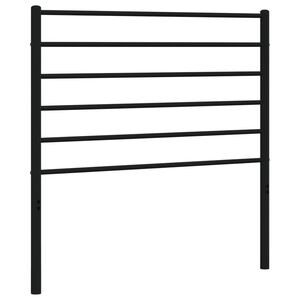 vidaXL T&ecirc;te de lit de remplacement m&eacute;tal noir 80 cm