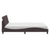 vidaXL Lit avec matelas Hanko marron fonc&eacute; 160x200 cm tissu