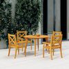 vidaXL Table de jardin &Oslash;110x75 cm Bois d'acacia solide