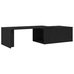 vidaXL Table basse Ch&ecirc;ne noir 150 x 50 x 35 cm Bois d'ing&eacute;nierie