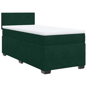 vidaXL Sommier &agrave; lattes de lit avec matelas Vert fonc&eacute; 100x200 cm