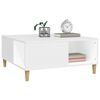 vidaXL Table basse blanc 80x80x36,5 cm bois d'ingénierie