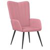 vidaXL Chaise de relaxation avec tabouret Rose Velours