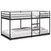 vidaXL Lit superpos&eacute; sans matelas noir 90x200 cm acier