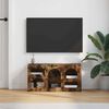 vidaXL Meuble TV Ch&ecirc;ne fum&eacute; 80 x 35 x 40 cm Bois d'ing&eacute;nierie