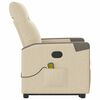 vidaXL Fauteuil inclinable de massage Cr&egrave;me Tissu