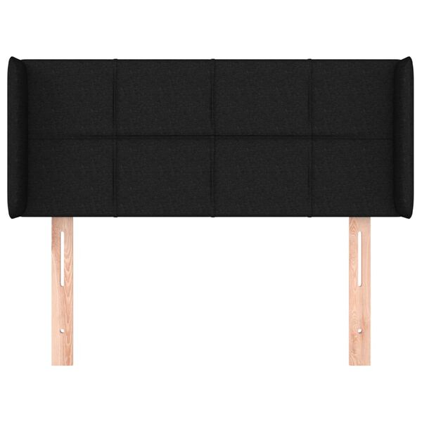 vidaXL T&ecirc;te de lit avec oreilles Noir 103x16x78/88 cm Tissu
