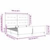 vidaXL Cadre de lit avec t&ecirc;te de lit Gris clair 160 x 200 cm tissu