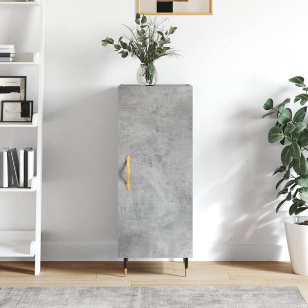 vidaXL Buffet Gris b&eacute;ton 34,5x34x90 cm Bois d'ing&eacute;nierie