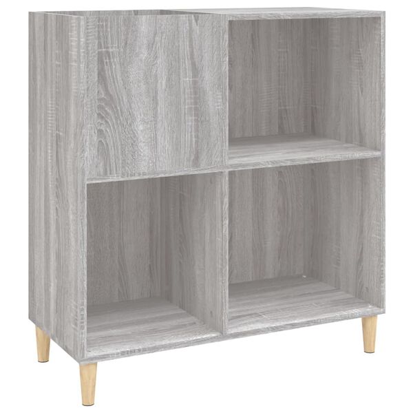 vidaXL Armoire &agrave; disques sonoma gris 84,5x38x89 cm bois d'ing&eacute;nierie