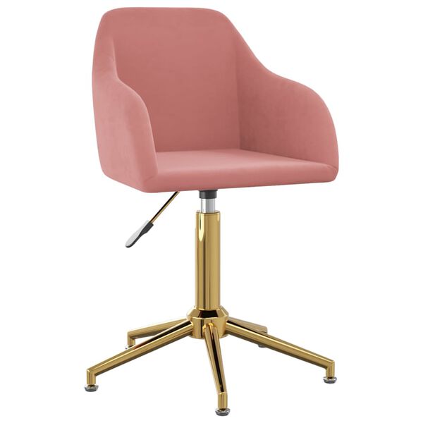 vidaXL Chaises pivotantes &agrave; manger lot de 6 rose velours