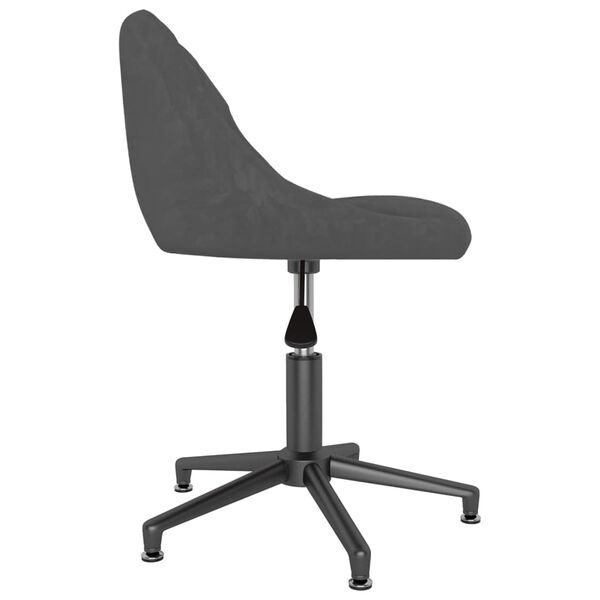 vidaXL Chaises pivotantes &agrave; manger lot de 6 gris fonc&eacute; velours