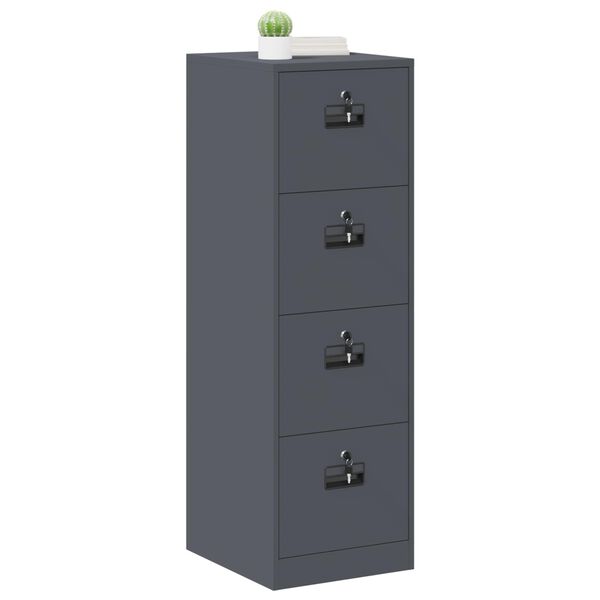 vidaXL Cabinet de Dossier 2 pcs Anthracite 44 x 50 x 106.5 cm