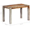 vidaXL Table de salle &agrave; manger Gris 118x60x76 cm Bois solide