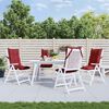 vidaXL Coussins de chaise &agrave; dossier haut lot de 4 rouge bordeaux
