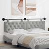 vidaXL T&ecirc;te de lit suspendue Gris nuage 170 x 55 x 7 cm tissu