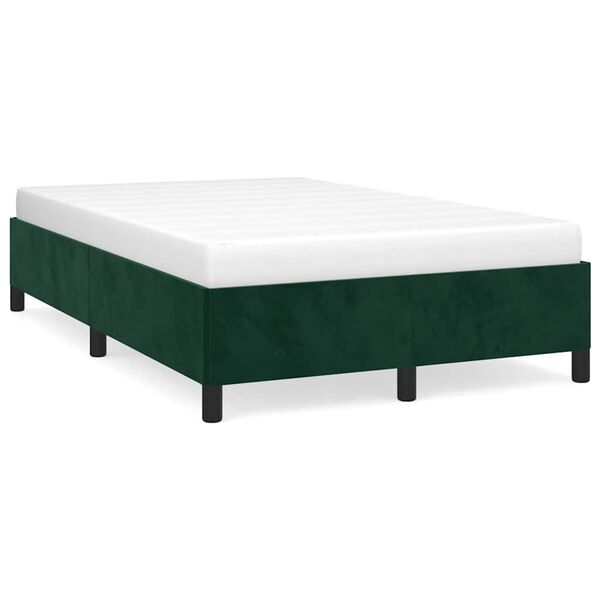 vidaXL Cadre de lit sans matelas vert fonc&eacute; 120x190 cm velours