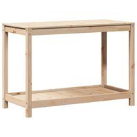 vidaXL Table de rempotage avec étagère 108x50x75 cm bois massif de pin