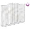vidaXL Paniers &agrave; gabions arqu&eacute;s 2 pcs 300x50x220/240 cm fer galvanis&eacute;