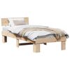 vidaXL Cadre de lit avec t&ecirc;te de lit Naturel 80 x 200 cm Pin massif