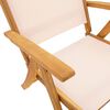 vidaXL Chaises pliables de jardin lot de 6 bois d'acacia et textilène