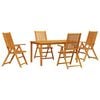 vidaXL Ensemble de salle &agrave; manger pour jardin 5 pc Marron