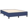 vidaXL Sommier &agrave; lattes de lit et matelas et LED Bleu 140x190 cm Tissu