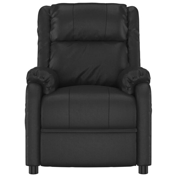 vidaXL Fauteuil de massage Noir Similicuir