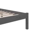 vidaXL Cadre de lit sans matelas gris bois massif 100x200 cm