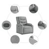 vidaXL Fauteuil inclinable Gris clair Tissu