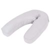 vidaXL Coussin de grossesse en forme de J 54x(36-43) cm Gris