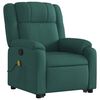 vidaXL Fauteuil inclinable de massage Vert fonc&eacute; Tissu