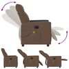 vidaXL Fauteuil inclinable de massage &eacute;lectrique marron tissu