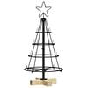 vidaXL Arbre en c&ocirc;ne de No&euml;l avec support Noir 60 cm Acier