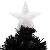 vidaXL Sapin de No&euml;l et flocons de neige LED Noir 64 cm Fibre optique