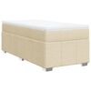 vidaXL Sommier &agrave; lattes de lit avec matelas Cr&egrave;me 80x200 cm Tissu