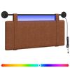 vidaXL T&ecirc;te de lit suspendue Avec lumi&egrave;re LED Marron PU antique