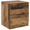 vidaXL Cabinet de chevet avec tiroir 2 pcs Bois ancien 45 x 39 x 50cm