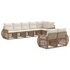 vidaXL Ensemble de canap&eacute; de jardin 8 pc Beige et blanc cr&egrave;me