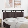 vidaXL T&ecirc;te de lit suspendue Ray&eacute; Marron fonc&eacute; 150 x 55 x 5 cm tissu