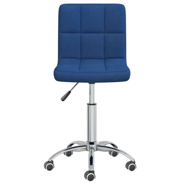 vidaXL Chaise pivotante de salle &agrave; manger Bleu Tissu