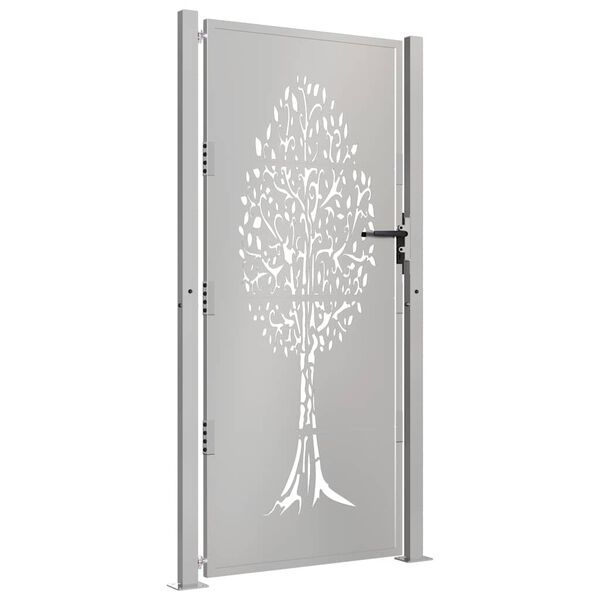 vidaXL Portail de jardin 100x175 cm en acier Corten avec motif arbre