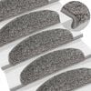 vidaXL Tapis d'escalier 15 pi&egrave;ces 65 x 21 x 4 cm Gris Demi-rond Grand