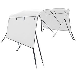 vidaXL Toit bimini &agrave; 3 arceaux parois lat&eacute;rales 183x(154-167)x137 cm